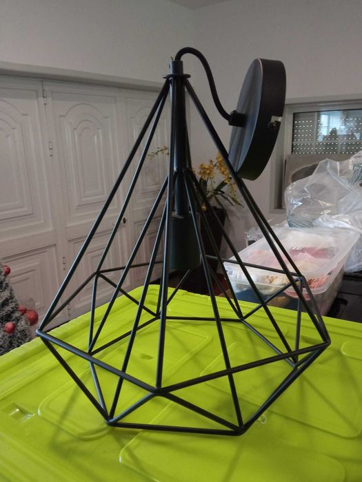 Candeeiro de teto suspenso Preto64551537896065121