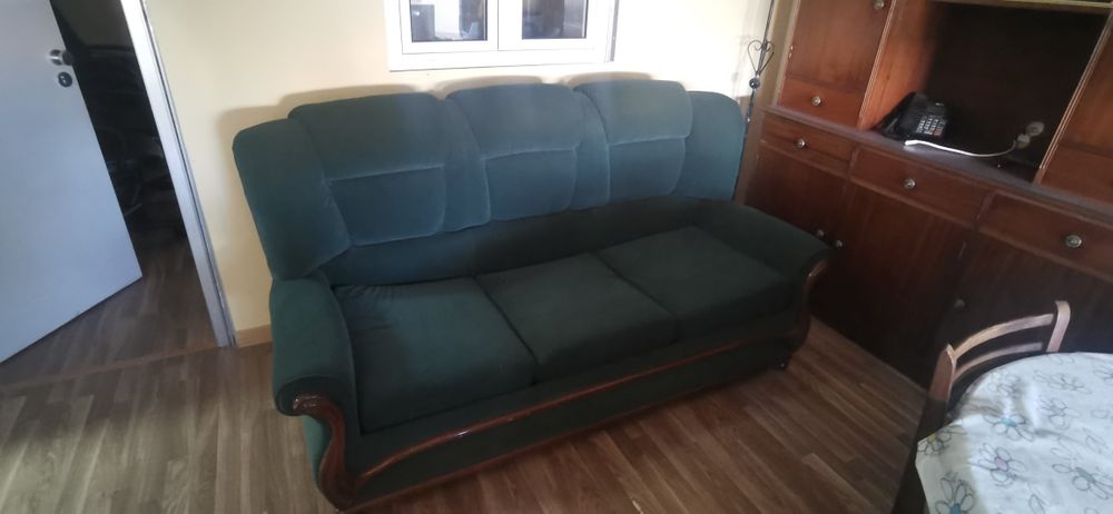 Sofá 3 lug. com Cama - Como Novo