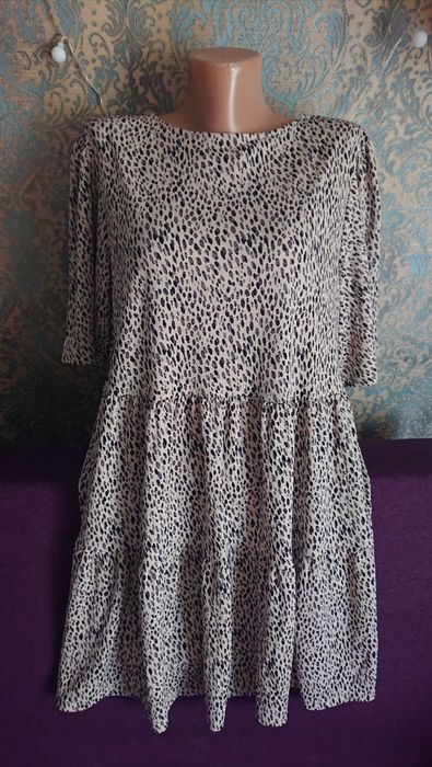 Красивое платье ярусами большой размер батал xxl