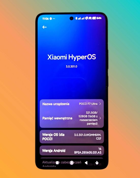 POCO F7 Ultra 512  / 16 GB Graphite (antracyt) – stan idealny