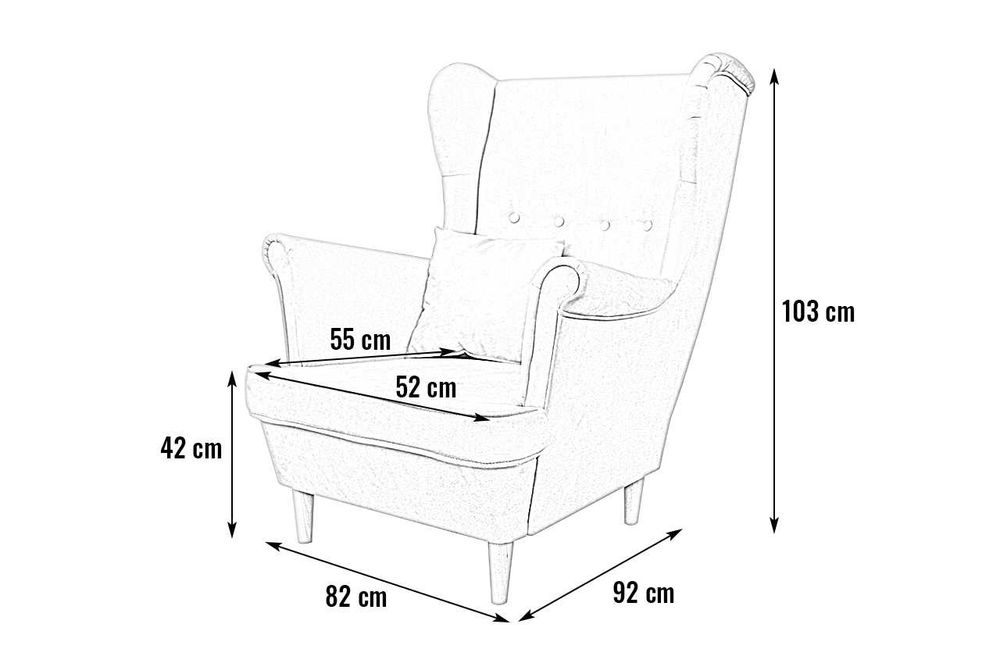 Fotel Uszak Od Ręki Promocja Welur