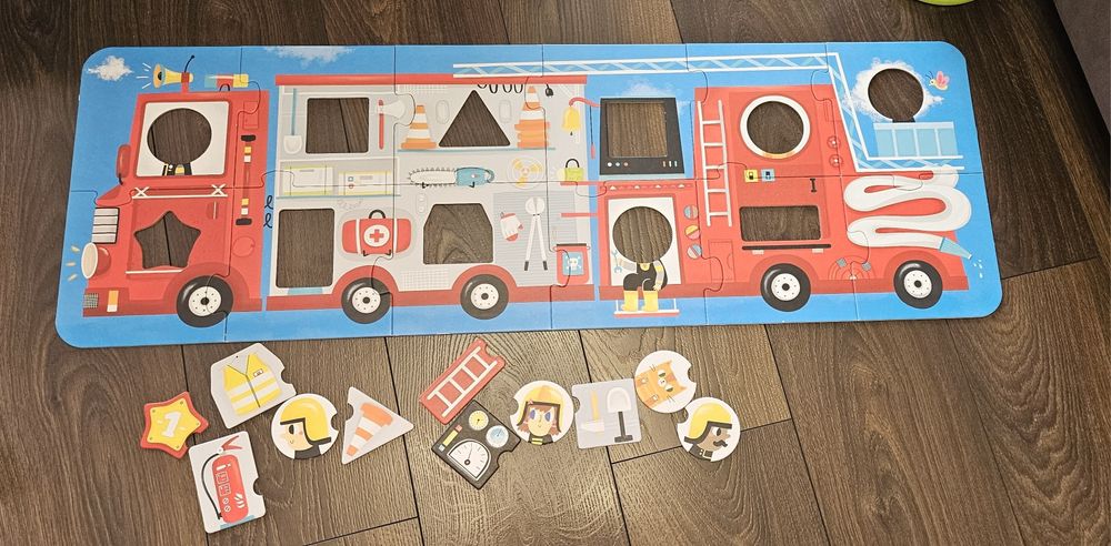 Puzzle czuczu wóz strażacki i wieś oraz inne