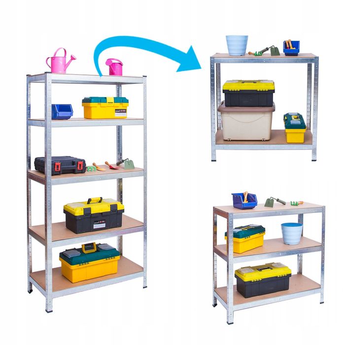 (Trzeci -50%+Darmowa Wysyłka) SOLIDNY Regał Magazynowy 180x90x40cm