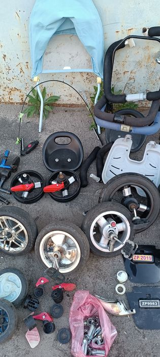 Трёхколёсный велосипед на запчасти