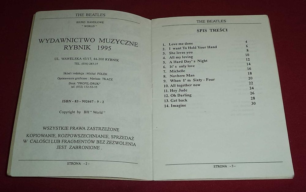 U2 Propaganda , The Beatles teksty , Nowa Huta Zespół muzyczny