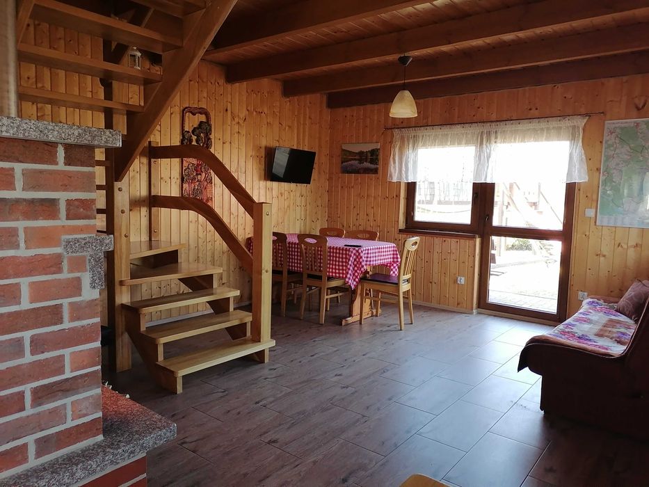 Czerwony Kapturek Domek z kominkiem -  jacuzzi  balia kaszuby