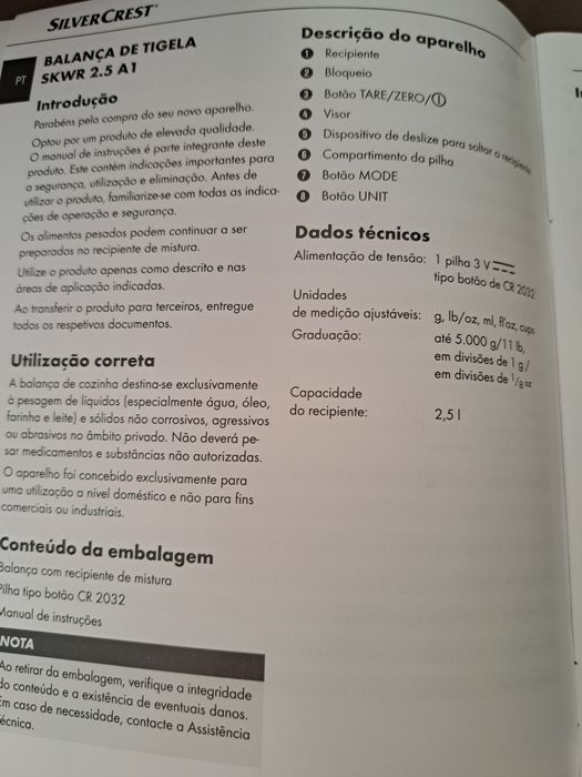 Balança de cozinha