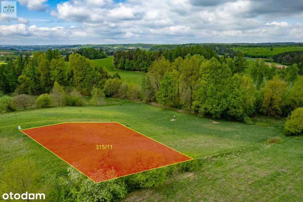 Widokowa działka budowlana przy lesie / WZ