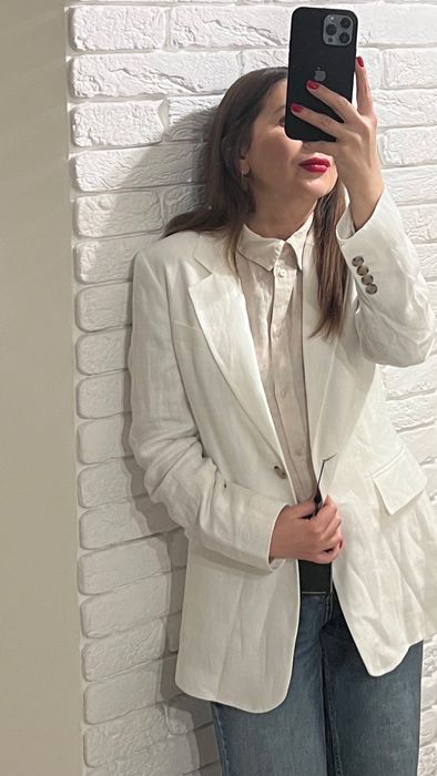 Лляний піджак Massimo Dutti