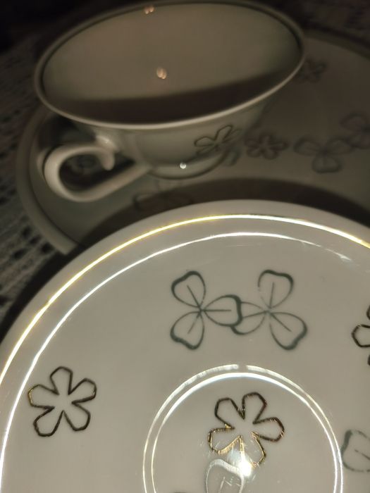 Porcelanowe trio Lettin koniczyna