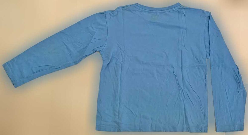 T-Shirt de Criança Unissexo, Azul Estampada, como Nova