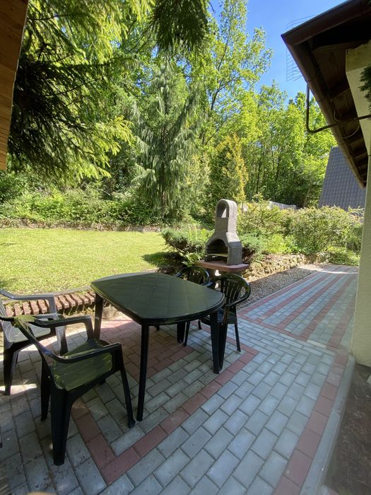 Domek letniskowy.  Zalew Koronowski. Pomost. Grill