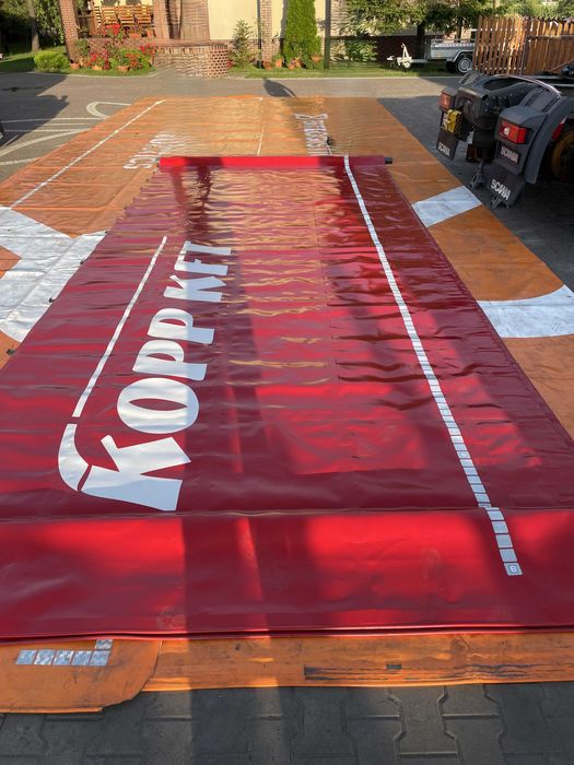 Plandeka do przykrycia, na wiatę, NOWA GRUBA z naczepy KRONE