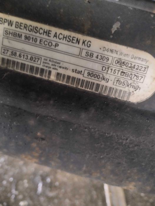 Oś . Osie naczepa . BPW ECO PLUS