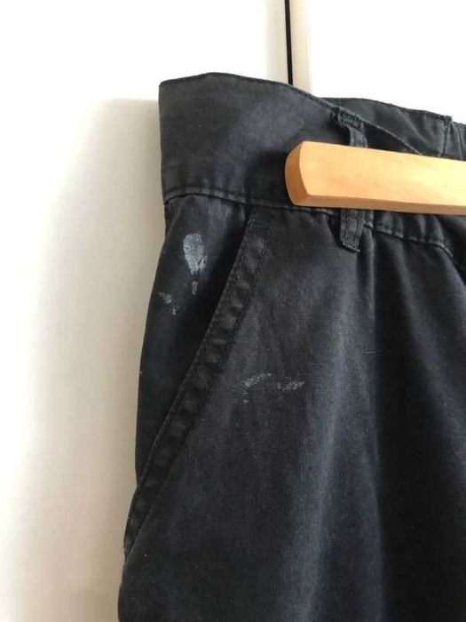 Spodnie proste duże nogawki kieszenie baggy