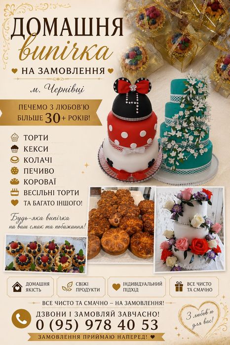 Домашня випічка на замовлення