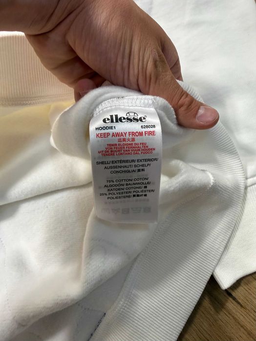 ОРИГІНАЛ Худі ELLESSE | Кофта Еліс | Світшот Еллісс в білому кольорі (ВСІ РОЗМІРИ)