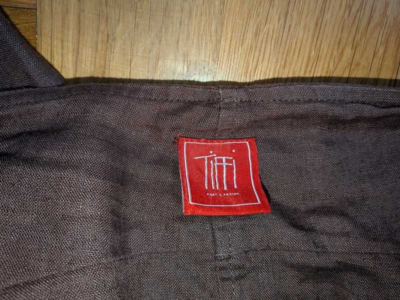 Tiffi - lniana brązowa spódnica - rozm. M