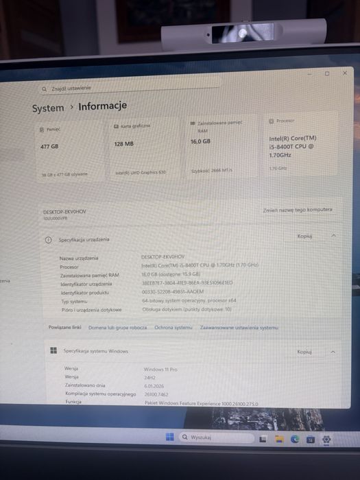 Lenovo V530-22icb, dotykowy ekran, Windows11