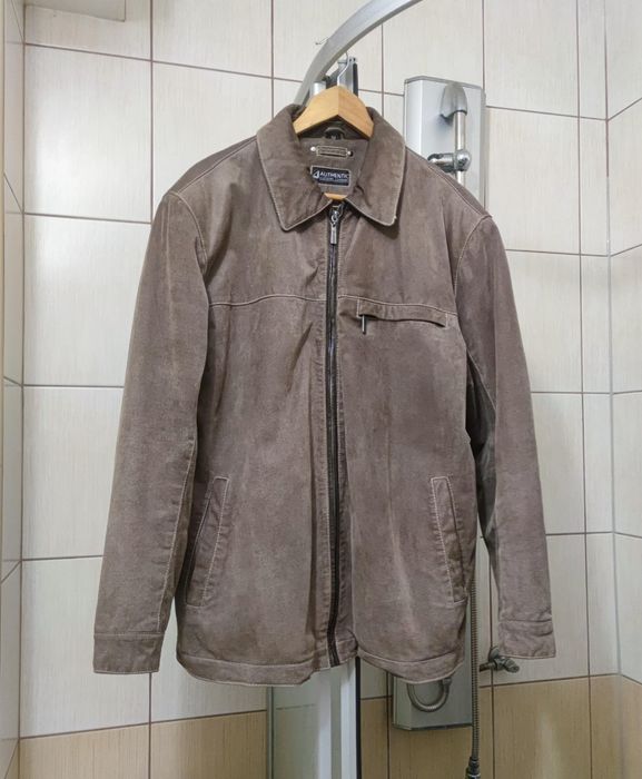 kurtka skórzana Authentic clothing vintage skóra elegancka  XL leather