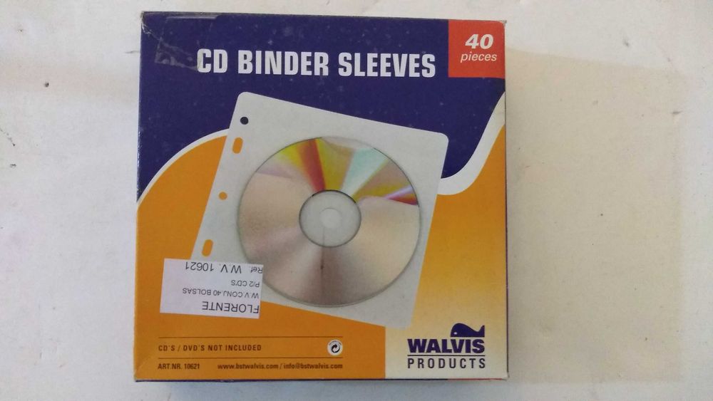 Pacote de bolsas perfuradas para arquivamento de CD/DVD, Vintage, NOVOS!