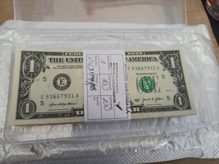 Zestaw 100 dolarów x1$ dolars 2021 rok