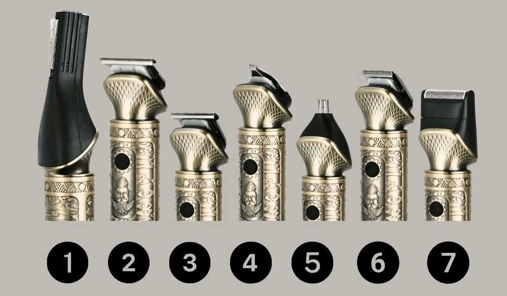 Maszynka Do Strzyżenia Włosów, Brody i Ciała 7W1 Trymer + Golarka