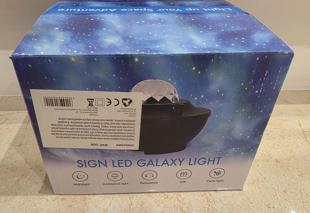 Projektor Gwiazd Rzutnik Nieba Lampka Nocna LED Głośnik Bluetooth