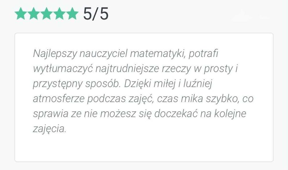 Korepetycje Matematyka | Ostatnie Miejsca | Wieloletnie Doświadczenie