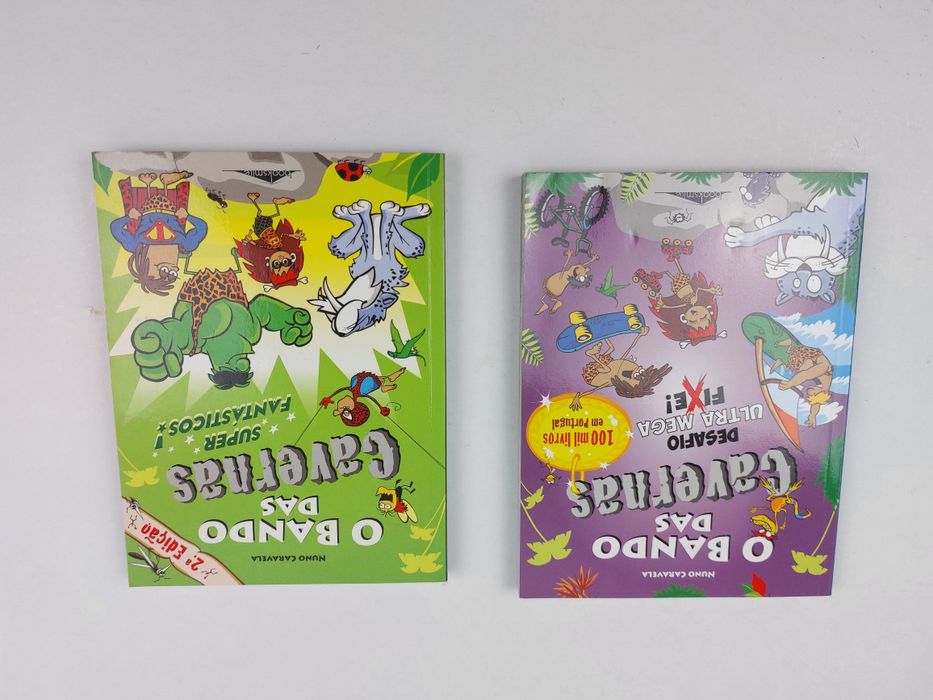2 livros infantis do bando das cavernas