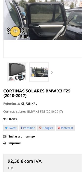 Cortinas solar BMW X3 (solarRide)