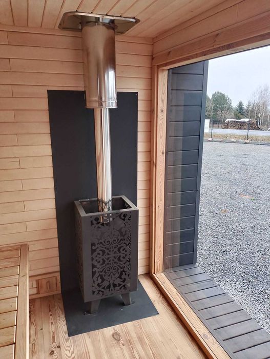 Sauna Ogrodowa 3,1x2,7 m z panoramicznym oknem