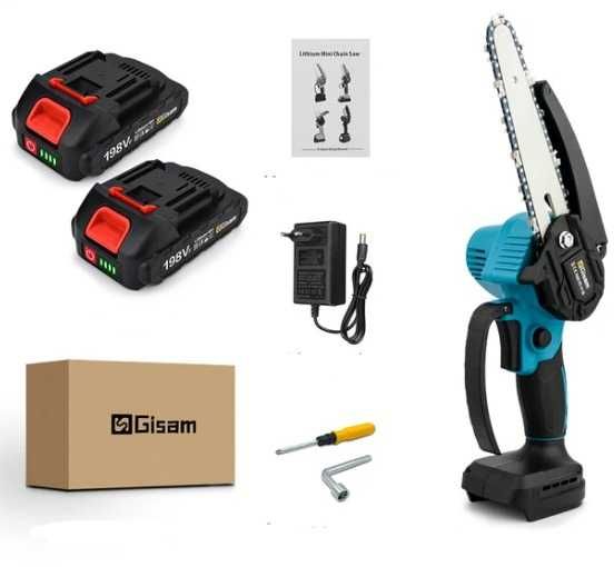 Mini Serra elétrica corte madeira sem fios incluí 2 baterias (Novo)