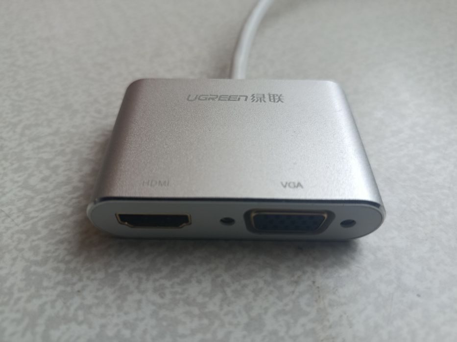Адаптер переходник Ugreen HDMI/VGA Mini DisplayPort Full HD 1080p Silv