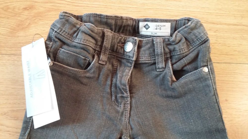 Spodnie szare jeans 4/5 lat nowe
