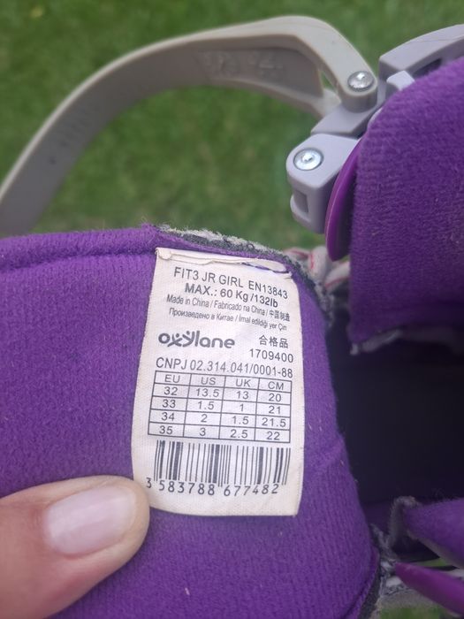 Patins Criança extensíveis do 32 ao 35
