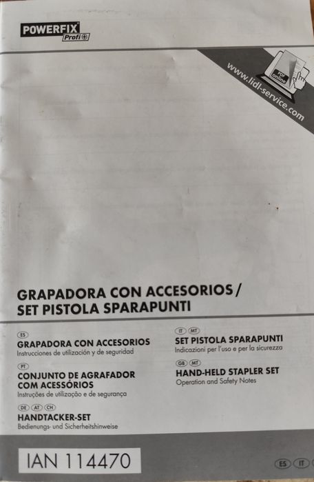 Agrafador profissional NOVO c/acessórios POWERFIX Profissional