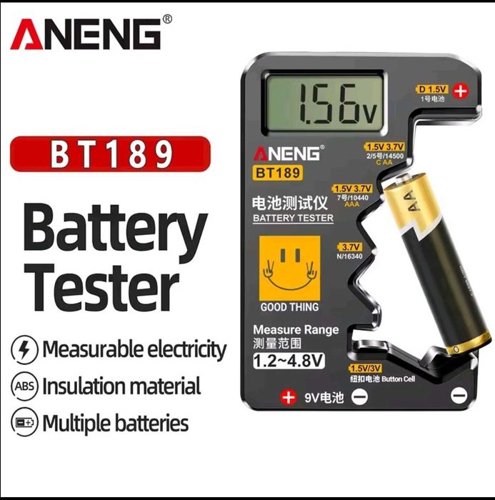 Tester baterii ANENG BT189 LCD Uniwersalny miernik napięcia