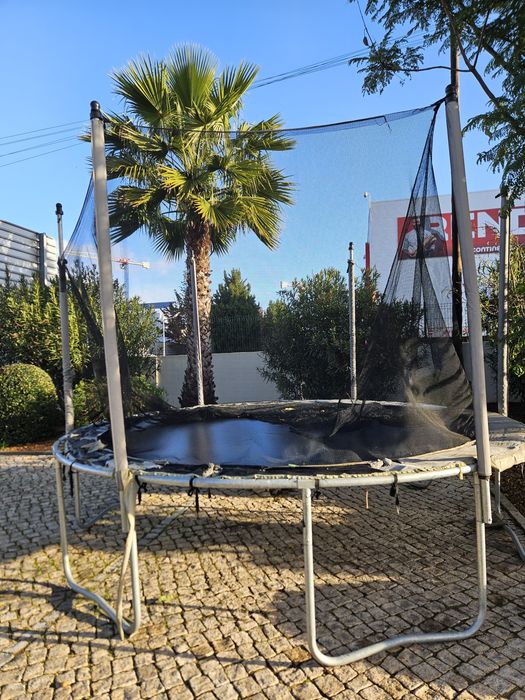 Trampolim 370cm cinzento