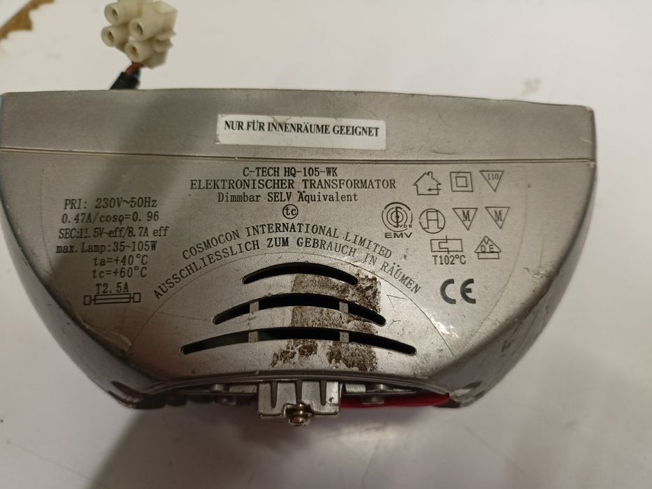 Elektroniczny transformator do oświetlenia 12 V prąd zmienny