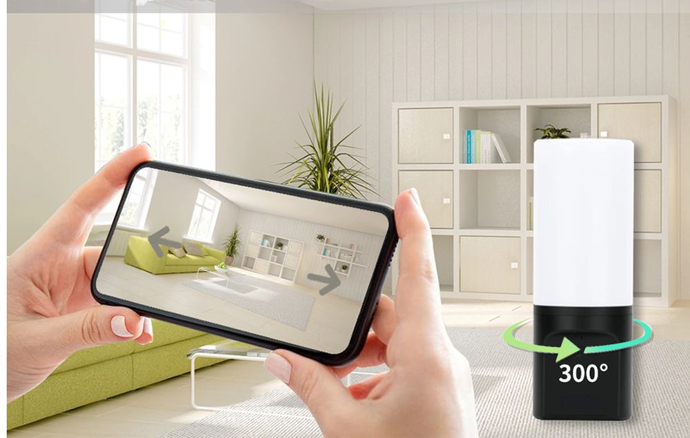 Ukryta Kamera Wifi Lampa Ścienna Podgląd Zdalny Detekcja Mkty17