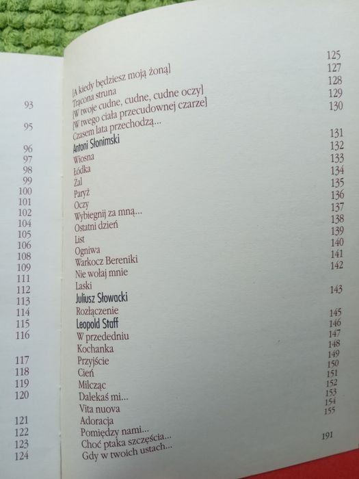 Dla ciebie wiersze miłosne polskich poetów