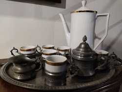 antyk, komplet, zestaw filiżanka w koszyczku 6 szt. i inne