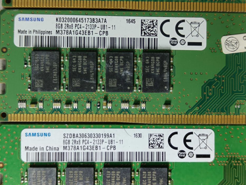 Оперативна память Samsung DDR4 8GB 16GB 2133MHz У РОБОЧОМУ стані