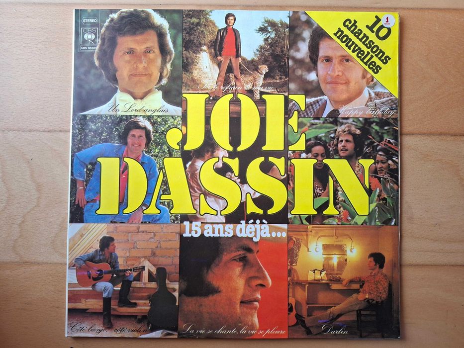 Álbum de vinil Vintage Joe Dassin – 15 Ans Déjà...