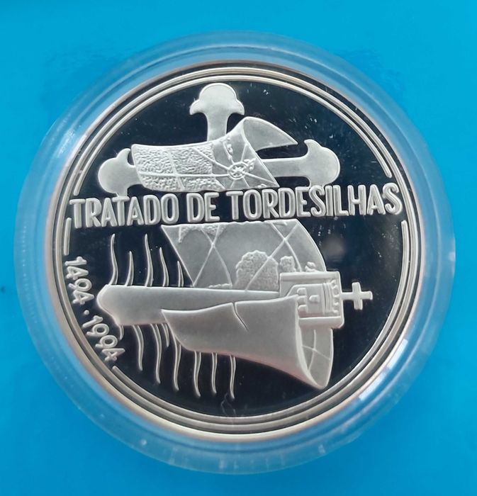 1.000$00 de 1994 dos 500 Anos T. Tordesilhas Portugal, Prata Proof
