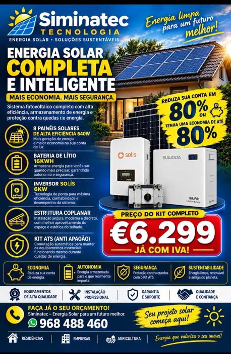 Serços elétrico, baterias,painéis solares