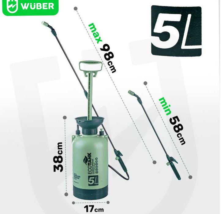 Ręczny OPRYSKIWACZ Ciśnieniowy 5L Lanca 98cm | WYPRZEDAŻ -20%