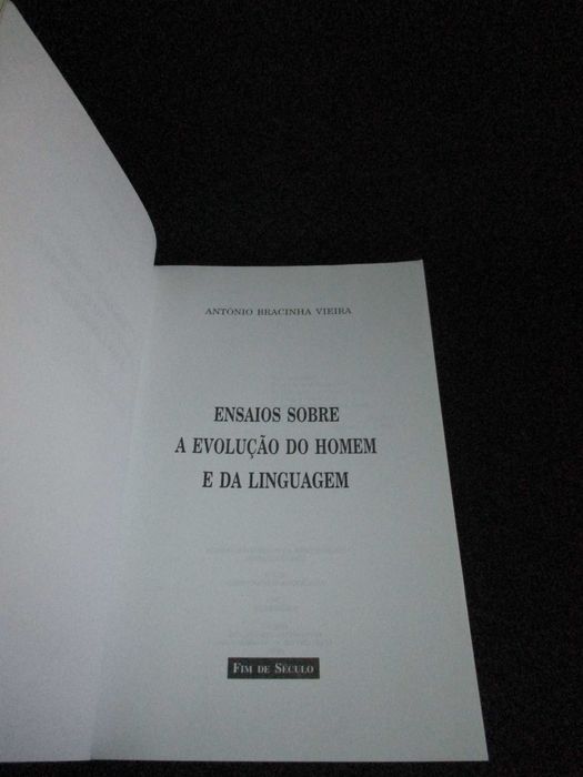 Livro Ensaios sobre a Evolução do Homem e da Linguagem António Bracinha Vieira