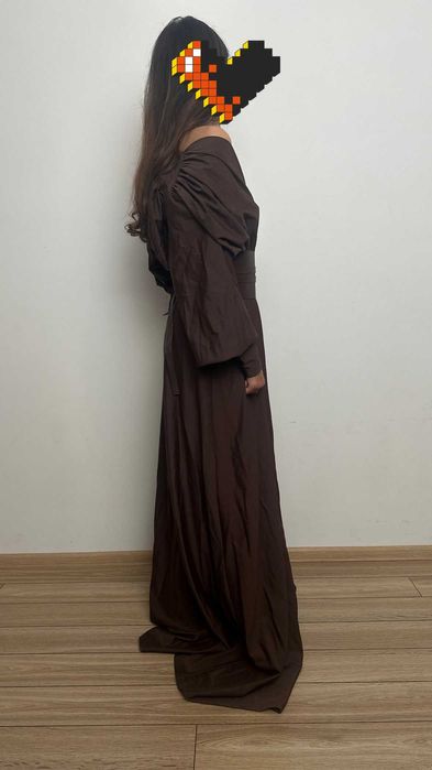 Suknia Brązowa w stylu Boho